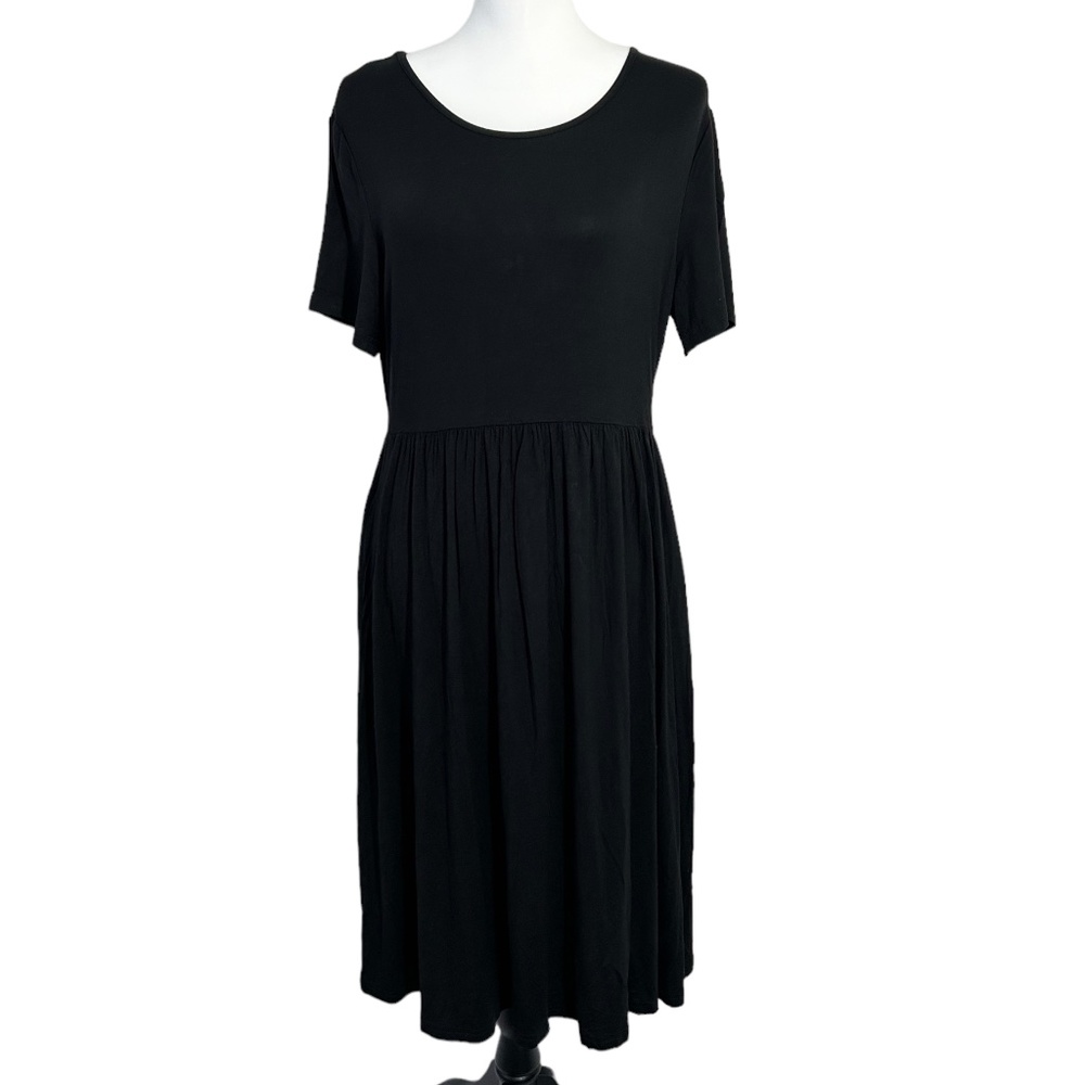 DB Moon Black Basic T-Shirt Dress